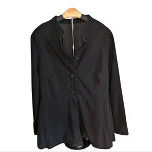 SHEIN Curve Blazer Blouse | Size XL | Lightweight Button-Up Jacket | Black